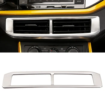 

For Volkswagen Polo Mk6 2019 2020 Stainless Steel Center A/C Air Outlet Vent Cover Trim Car Interior Accessories