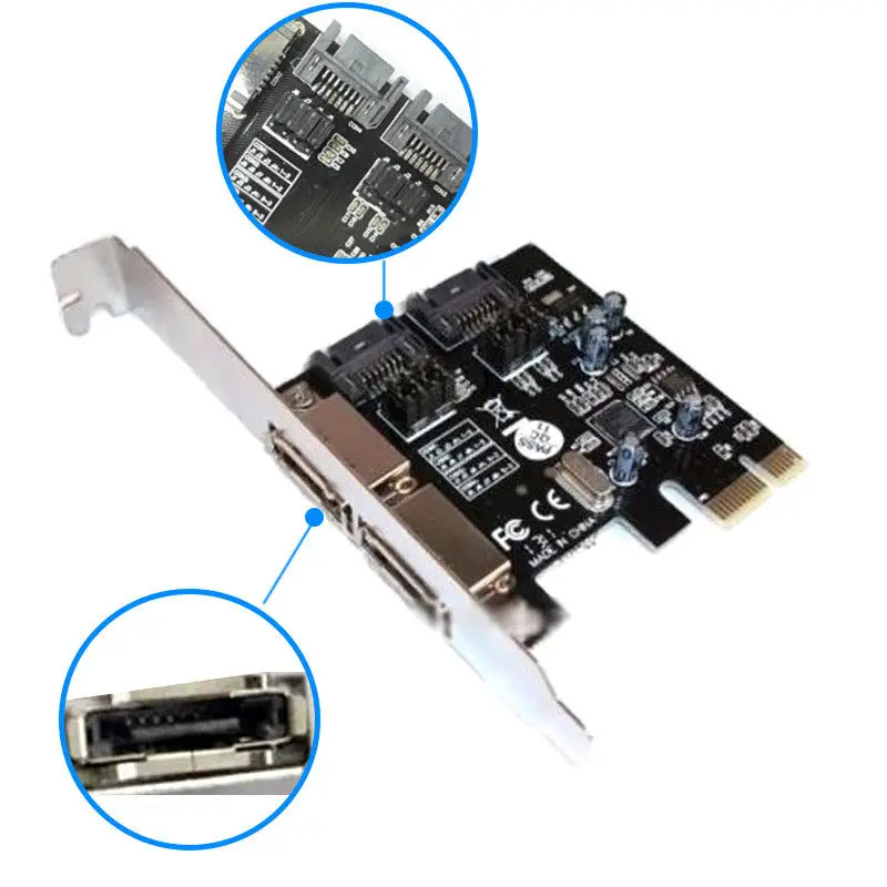 Pci-E для Sata3 Pci E Sata3.0 6 ГБ/сек. Ssd Asmedia Чип расширения карты Asm1061
