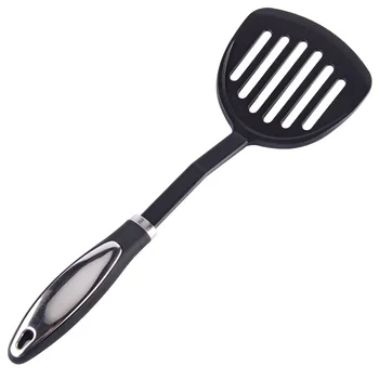 

Frying Fish Tool Slotted Pot Shovel Long Handle Kitchen Soft Grip Spatula Heat Resistant Non-stick
