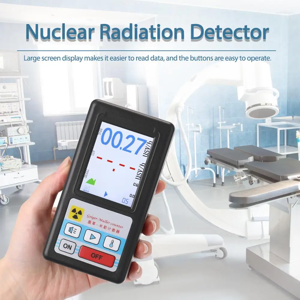 KKmoon® Écran daffichage Compteur Geiger Détecteur de Rayonnement Nucléaire Dosimètre Personnel Détecteurs de Marbre Beta Gamma X-ray Tester Détecteur de Rayonnement 