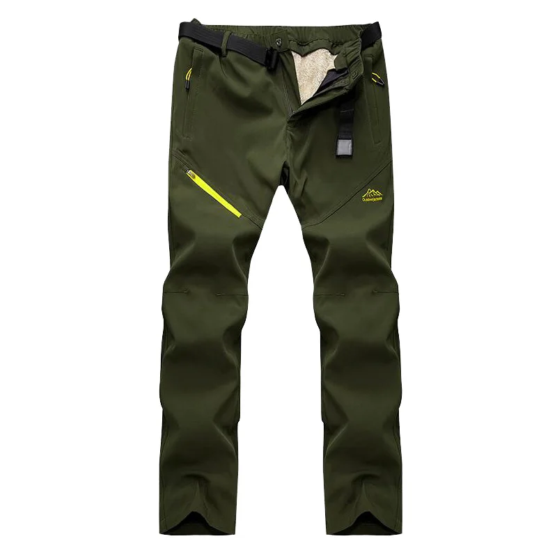 Winter Trek Mens Warm Lined Trousers Lined Cargo Work Trousers