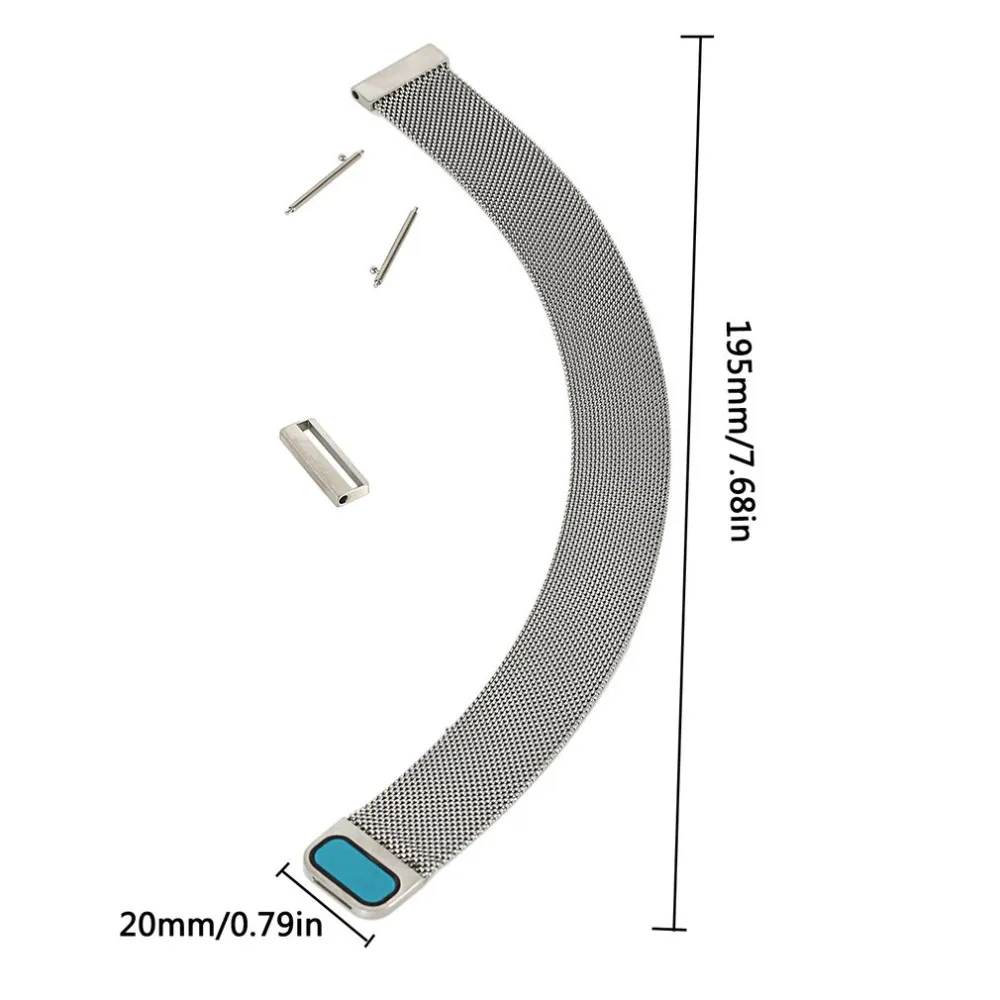 Миланский Браслет из нержавеющей стали с петлей, ремешок для часов, часы на магнитном ремешке, сменные часы для Xiaomi Amazfit Bip Youth Watch