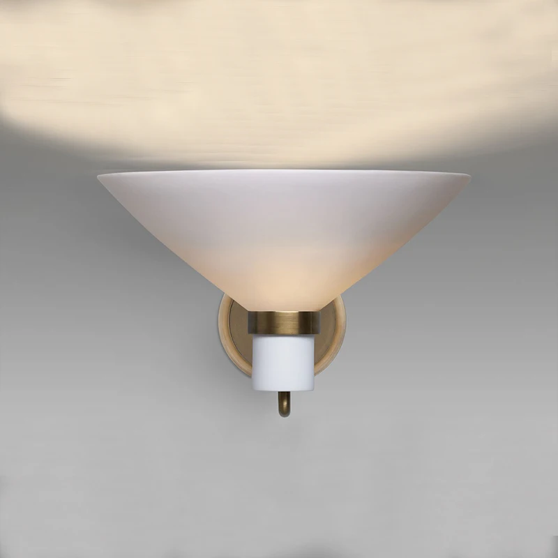 

Classical Wall Scone Lamp Light Up Copper+Frosted Glass for Bedroom/Foyer/Kitchen LED Bathroom Mirror Light Light Fixture E14