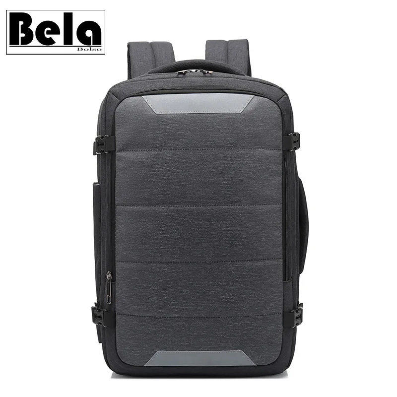 

BelaBolso Panelled Business Laptop Backpack Man Large Capacity Travel Backpacks Male USB Charging Multifunction Backpacks HMB697
