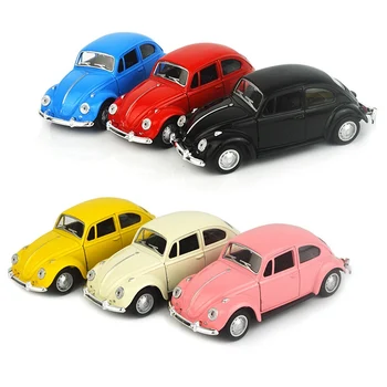 

Beetle Diecast Pull Back Car Cupcake Cake Topper Happy Birthday Cake Decor for Kids Birthday Party Decoration Child Gifts Toys M