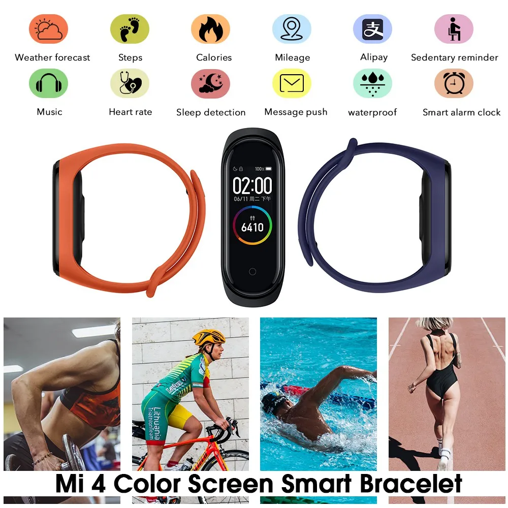  Xiaomi Mi Band 4 Global Version Watch Original Smart Wristband 3 Color AMOLED Screen Mi Band 4 Blue - 4000105066092