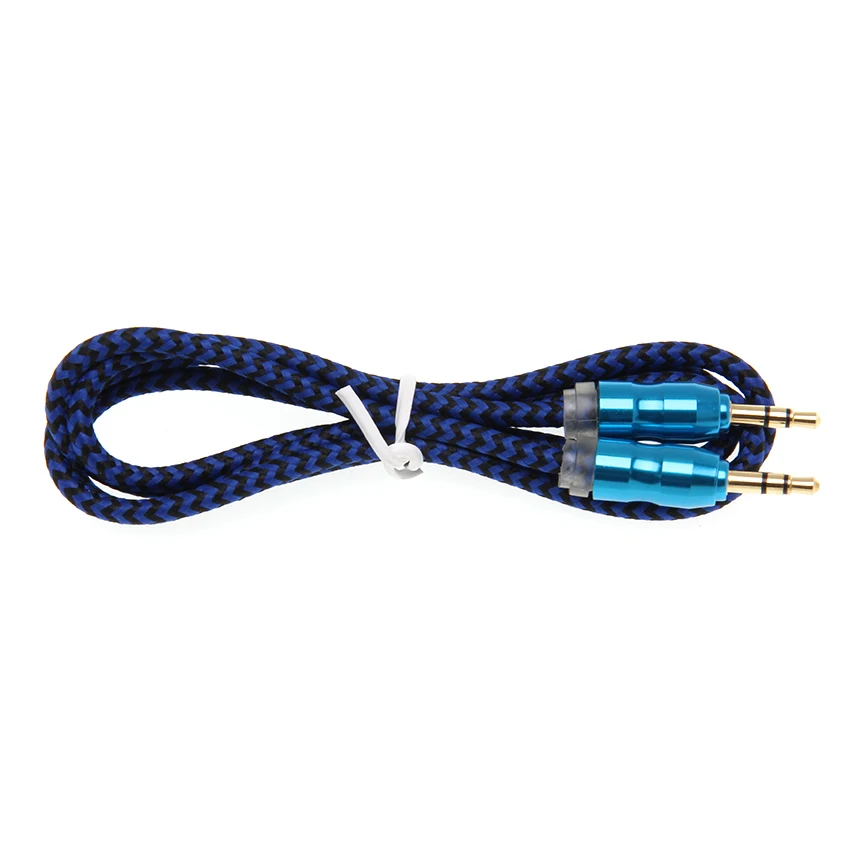 Audio Cable 3 5mm Male To Male Nylon Braided AUX Cable Headphone Extension Code for Phone MP3 Car Headset Speaker 300pcs lot