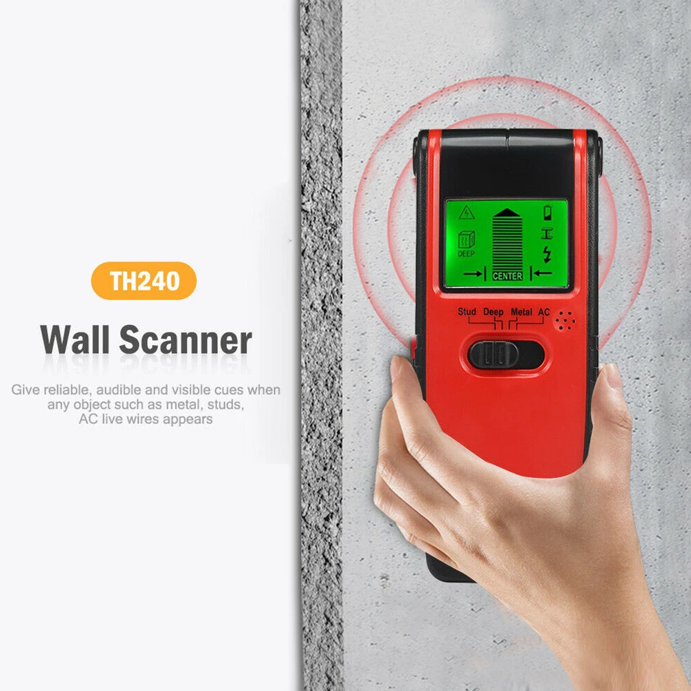 Live Wire Electric Box Metal Detector Digital Wall Scanner Battery Powered Stud Center Find 3 In 1 Professional Multifunctional