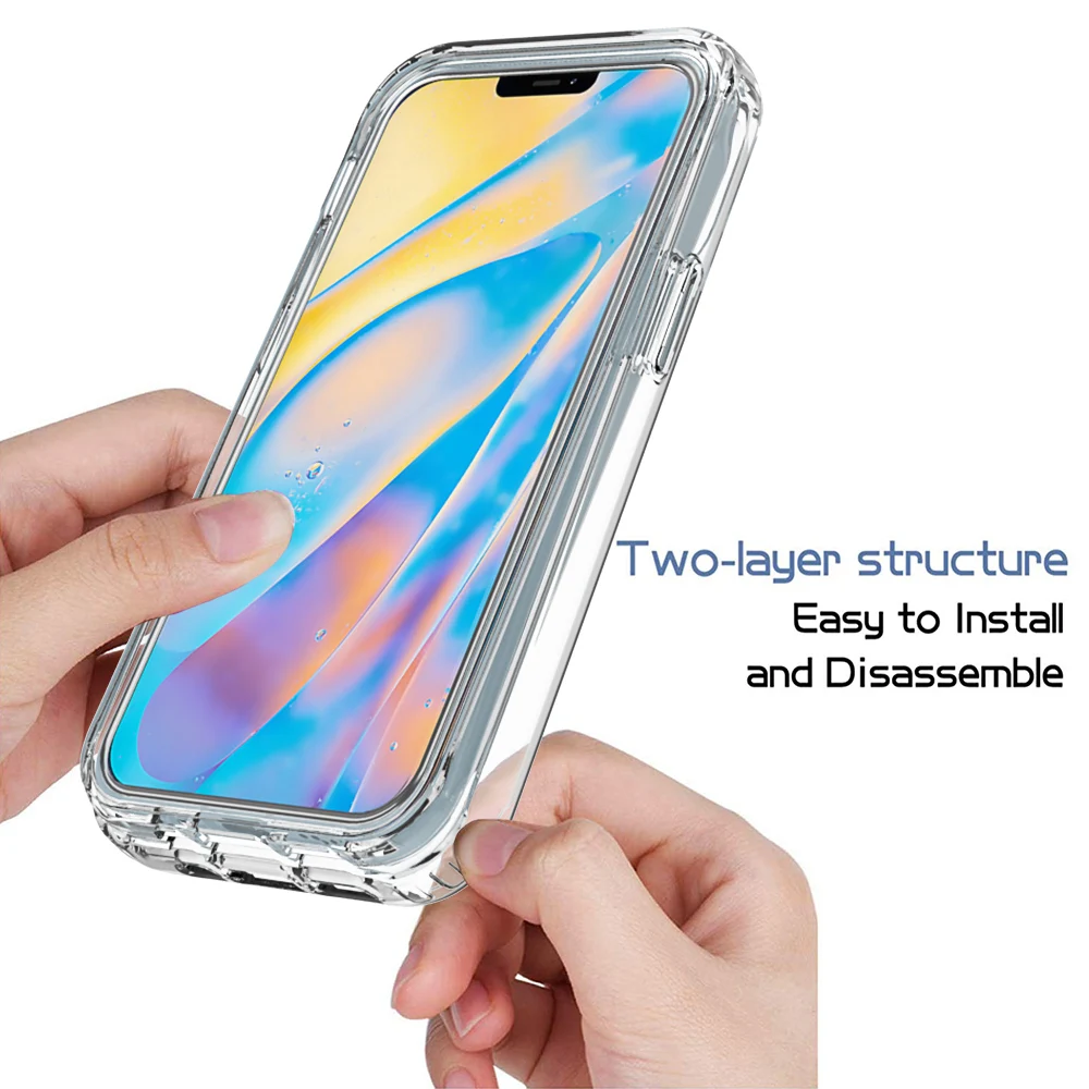 iphone 12 pro wallet case 2 in 1 High Transparency Bumper Shockproof Phone Case For iPhone 14 13 11 12 Pro Max XR XS Max X 7 8 Plus Silicone Protect Cover best iphone 12 pro case