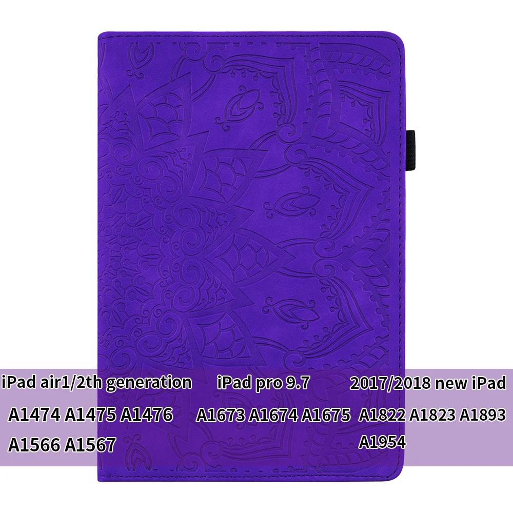 For ipad air Purple Ретро чехол для планшета для iPad air1 2 pro 9,7 mini pu кожаный чехол s Smart cover Авто спящий стенд функция поддержки для iPad mini3 4 5 - Цвет: For ipad air Purple
