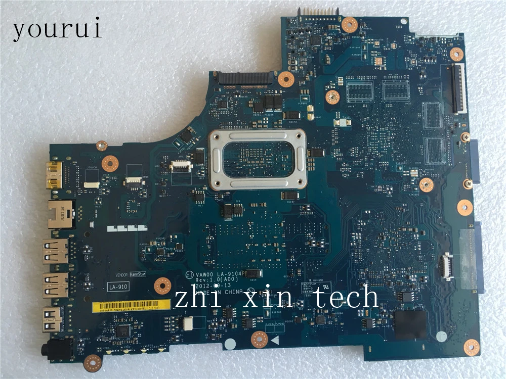 Yourui Laptopmotherboard для Dell Inspiron 3521 5521 CN-0DNFV5 0DNFV5 VAW00 LA-9104P i3-2375m DDR3 Тесты ОК