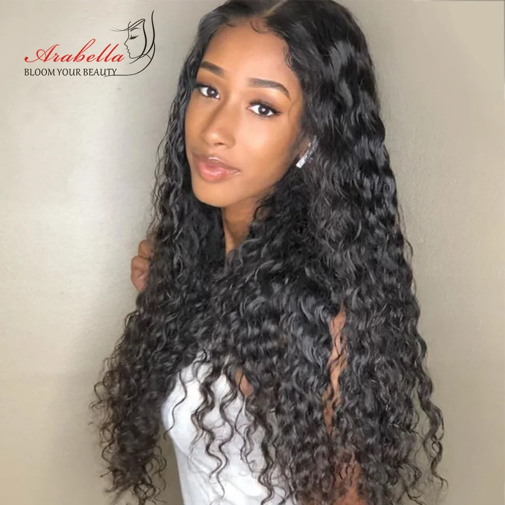 Water Wave Wig 4x4 Lace Closure Wig 100% Human Hair 13x4 Lace Front Wig Arabella Water Wave Transparent Lace Frontal T Part Wig