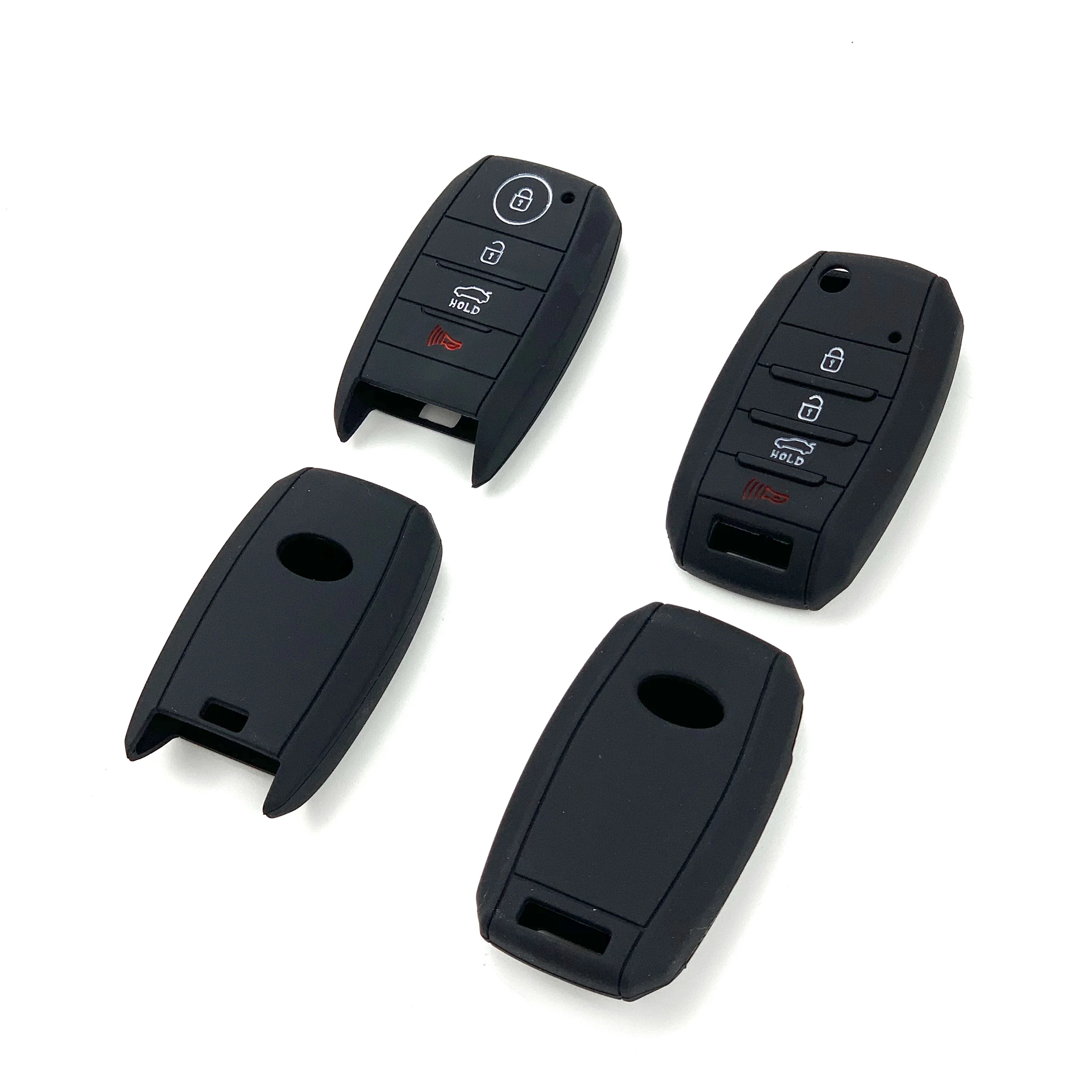 Silicone Car Key Case 4button Keyless Entry Smart Key Case Cover For