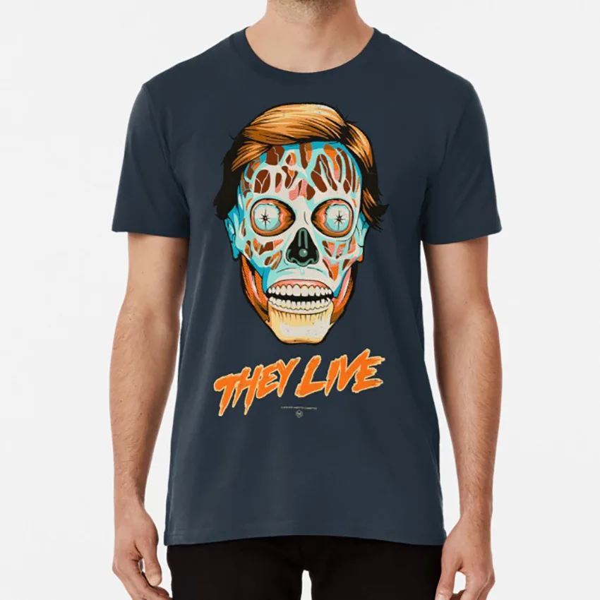 They Live-Классическая футболка с фильмами cincia ficción terror cine cinema Ретро винтажный гранж
