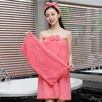 

Flexible Wearable-Bath Towel Women's than Pure Cotton Soft Cute Adult Sexy Wrap-around Household Large Bath Skirt