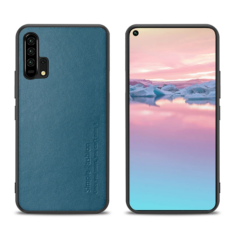Простой Модный чехол для Honor 20 Pro, чехол s, тонкий чехол из натуральной кожи и силикона, противоударный чехол-накладка для huawei Honor 20/Pro