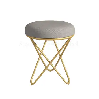 

Bedroom Dressing Bench Nordic Dressing Table Small Round Stool Modern Simple Dressing Chair Nail Soft Package Dressing Shoe