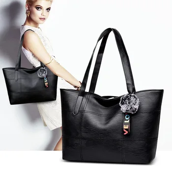 

2020 New Style Solid Color Spiraea WOMEN'S Bag One-Shoulder Handbag Pu Large-Volume WOMEN'S Bag