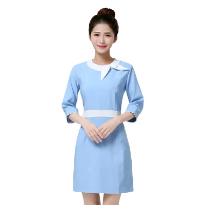 Lab Dress Hospital Doctor Nurse Uniform Women Short Sleeve Medical Uniform Attire Beauty Salon SPA Fashion Workwear Uniform - Цвет: 08