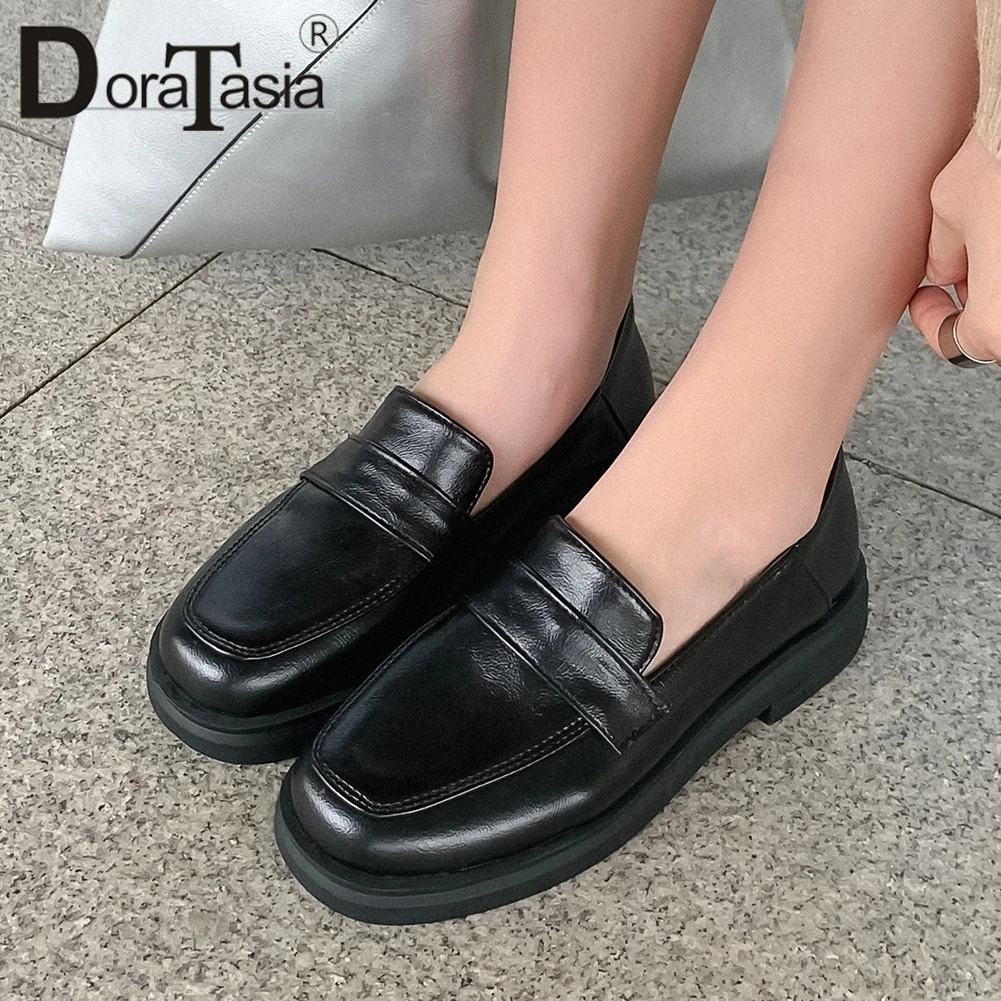 

DORATASIA Brand Elegant Girl Flats 2020 Slip On Comfortable Flats Women Square Toe Low Heels Platform Spring Shoes Woman