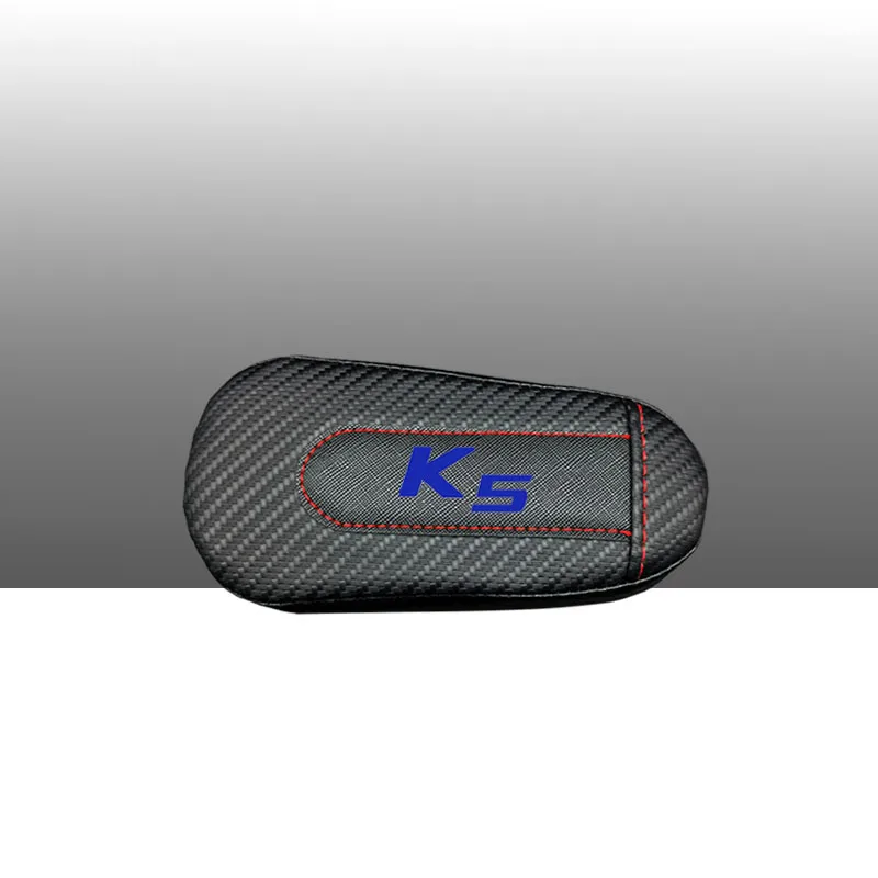 Автомобильный Стайлинг для Kia K5, 1 шт., углеродное волокно, кожа, подушка для ног, наколенник, подлокотник, Накладка для интерьера, автомобильные аксессуары