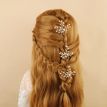 TRiXY H59 жемчуг невесты головной убор аксессуары для волос невесты шпилька для волос с жемчужиной клип Стразы Свадебные Заколки Свадебные аксессуары для волос