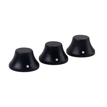 

3Pcs Ebony Control Knobs for Electric Guitar Bass Parts Replacement G99D