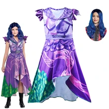 Child Girls Cosplay Evie Dress 3D Printed Costume girl Halloween Costumes for Kids Fancy Party Kids Costume