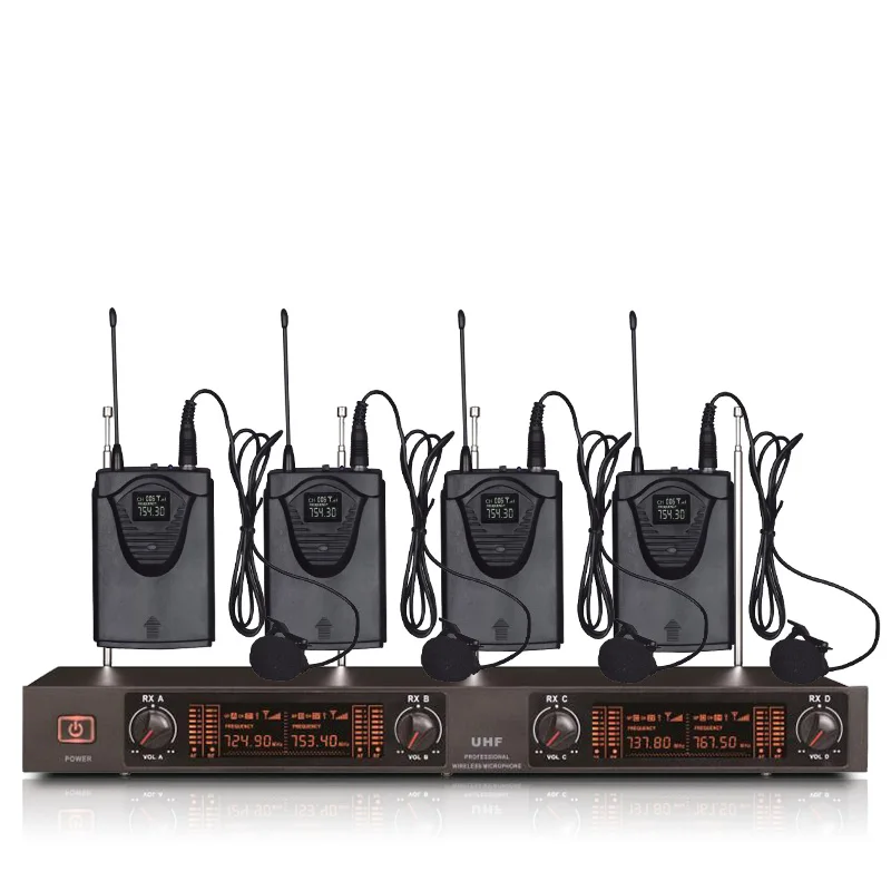 Уличная Профессиональная Беспроводная микрофонная система VHF 4