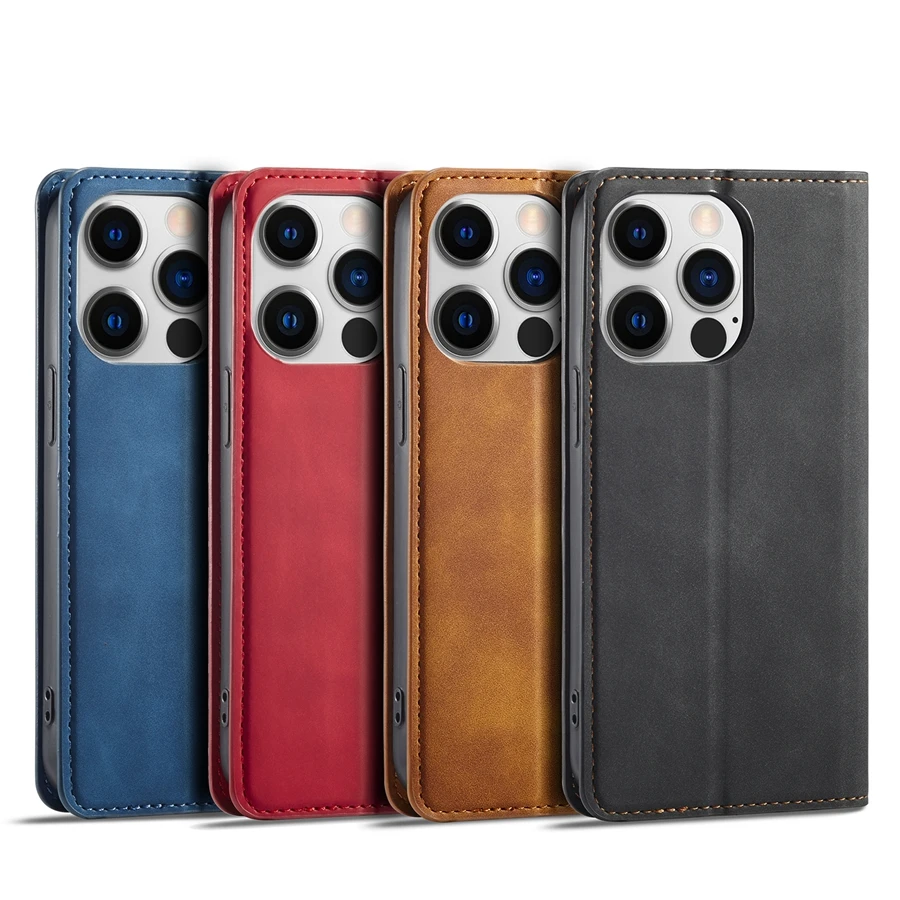 Business Magnetic Flip Leather Card Slot Wallet Case Cover For iPhone 13 12 11 Pro Max XS Max XR X 8 7 6S 6 Plus SE2022 5 5S SE iphone 12 pro max wallet case