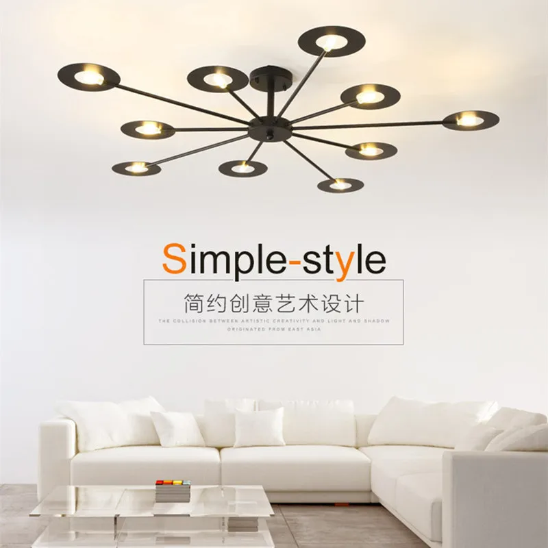 

6/8/10/12Heads Nordic Led Kitchen Led Ceiling Light Art Tree Branches Dining Room Living Room Light Bar Bedroom Lights