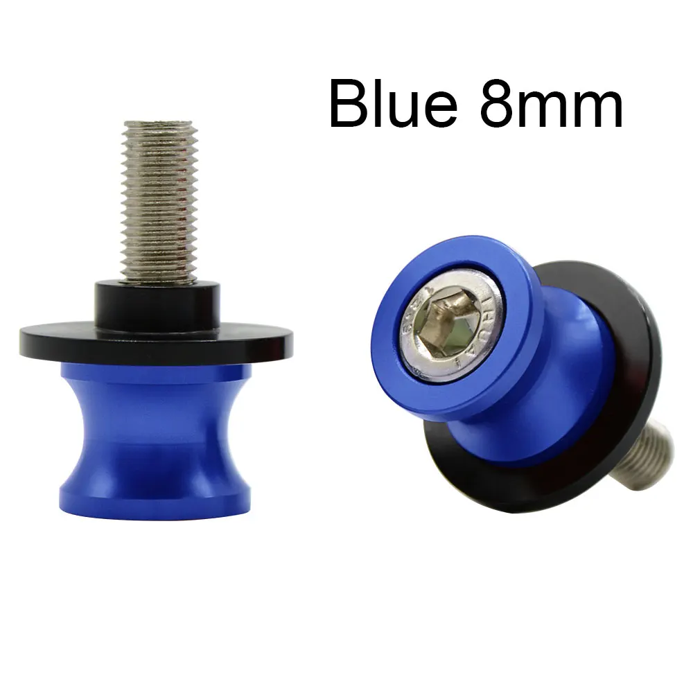 Blue 8mm Мотоцикл Swingarm катушка ползунки качели рычаг Катушки ползунки для Benelli Tornado 2003- Ducati 749 999 Honda CBR1000RR CBR600RR - Цвет: Blue 8mm