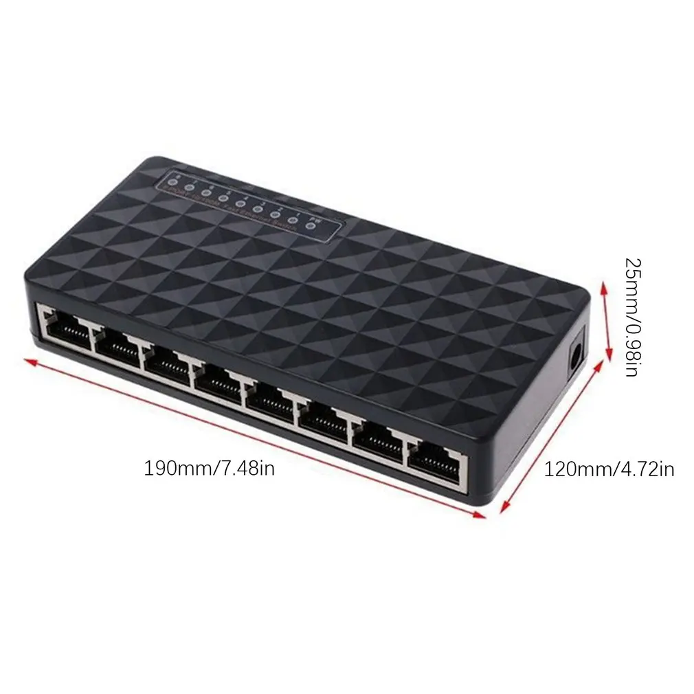 Сетевой коммутатор Mini LAN POE для рабочего стола 8 портов 10/100 Мбит/с