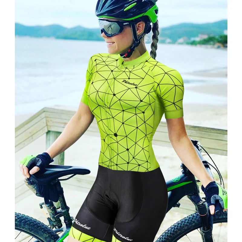 Phtxolue-Conjunto-de-Ciclismo-para-mujer-ropa-de-vestir-Maillot-para ...