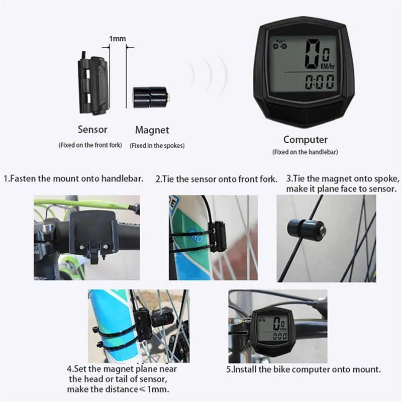 Waterproof Digital Bike Odometer-4