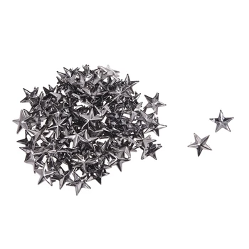 

100 X Rivets applies gray dark 15mm star rivets for bag / shoes / gloves