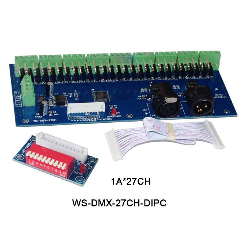 Фонарь 27 каналов серия декодера DMX512 с XRL 3P RJ45 27CH светодиодный RGB контроллер для