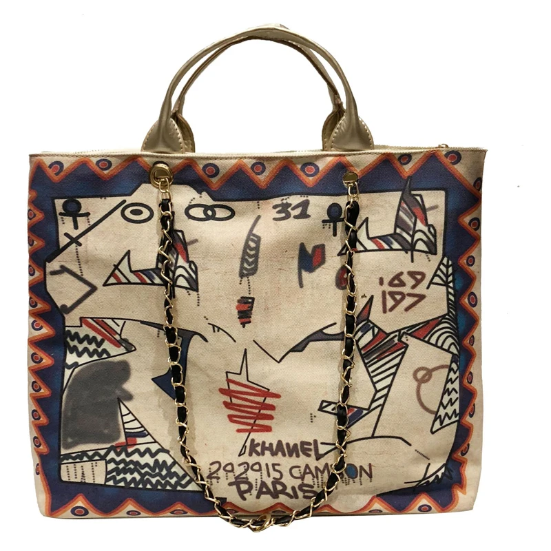 Большая сумка женская новая волна аромат ветер дикий простой каракули модная женская большая емкость сумка - Цвет: khaki