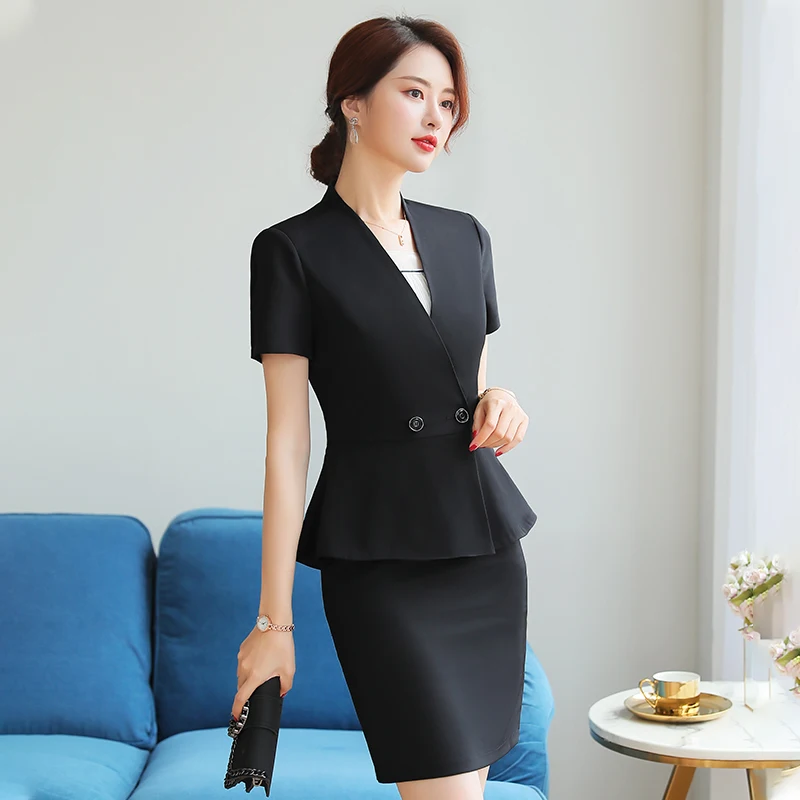 Will K small suit jacket with short sleeves in summer new business attire women suits