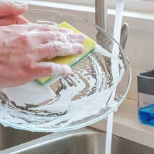 Автоматический дозатор мыла с чистящей губкой, сетка для хранения для кухни, бытовая прямоугольная многоразовая бутылка, горячая Распродажа