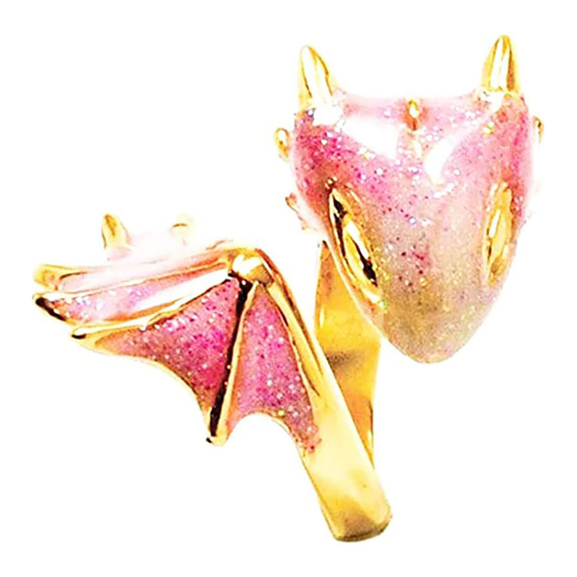 Enamel Starry Sky Small Blue Dragon Ring For Women Colorful Fresh Opening Adjustable Ring Unisex Charm Punk Jewelry Gift