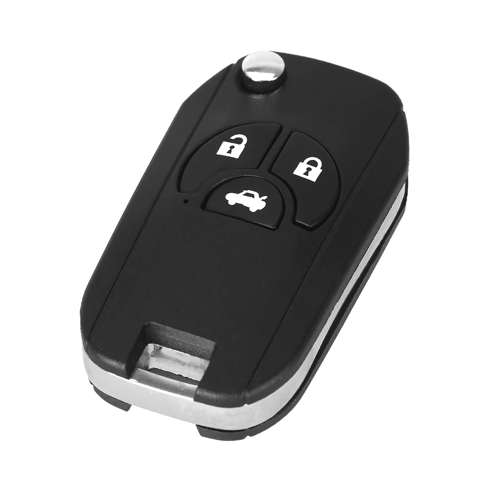 KEYYOU 10 шт./лот 2 кнопки флип модифицированный пульт дистанционного ключа автомобиля оболочки для Nissan Sylphy лопасть переключателя Fob Авто бесключевая кнопка входа