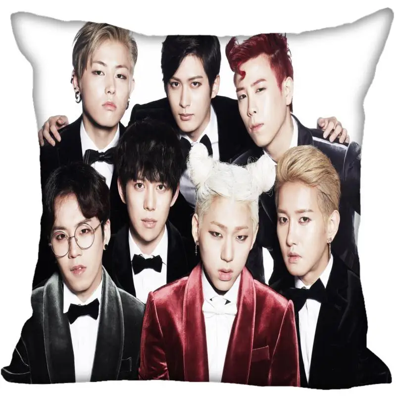 10 Пользовательские Kpop блок B печатные квадратные шелковые наволочки 40x40 45x45 50x50 60x60 две стороны атласная Наволочка логотип на заказ - Цвет: 10
