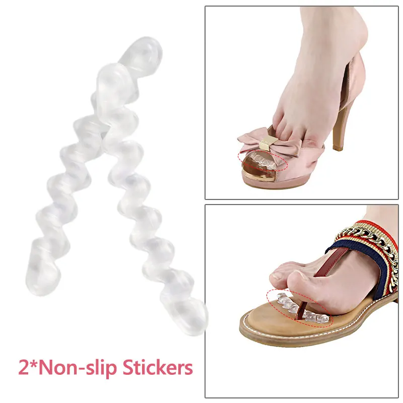 Gel Foot Cushions Durable 2pcs Healthy Absorbing Pain High Heels Flip-Flop Anti-Skid Sticker Ladies Window Shopping