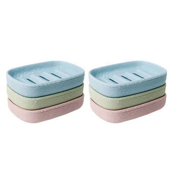 

6Pcs Soap Holders Simple Soap Storage Containers for Bathroom