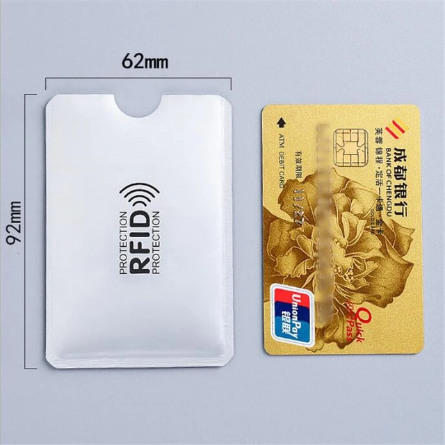 Protector de tarjeta de crédito bancaria antirrobo, 5/10/20 piezas, NFC,  RFID, bloqueo, tarjetero, BILLETERA, funda de aluminio, identificación -  AliExpress