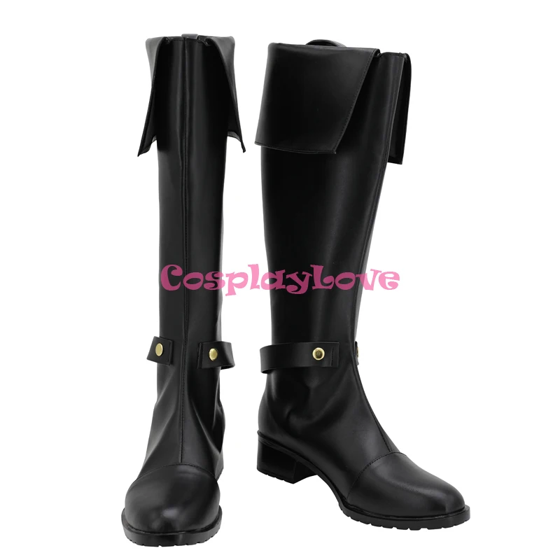 Identity V Cosplay Photographer Werewolf Joseph Black Cosplay Shoes Long Boots Leather CosplayLove For Halloween Christmas (4)