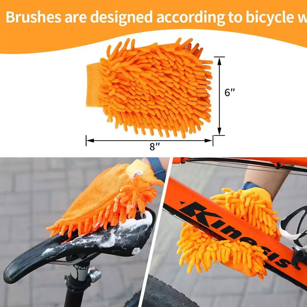 4pcs//Set Bicycle Chain Cleaner Cycling Cleaning Brushes Wash Tool Mountain Bike