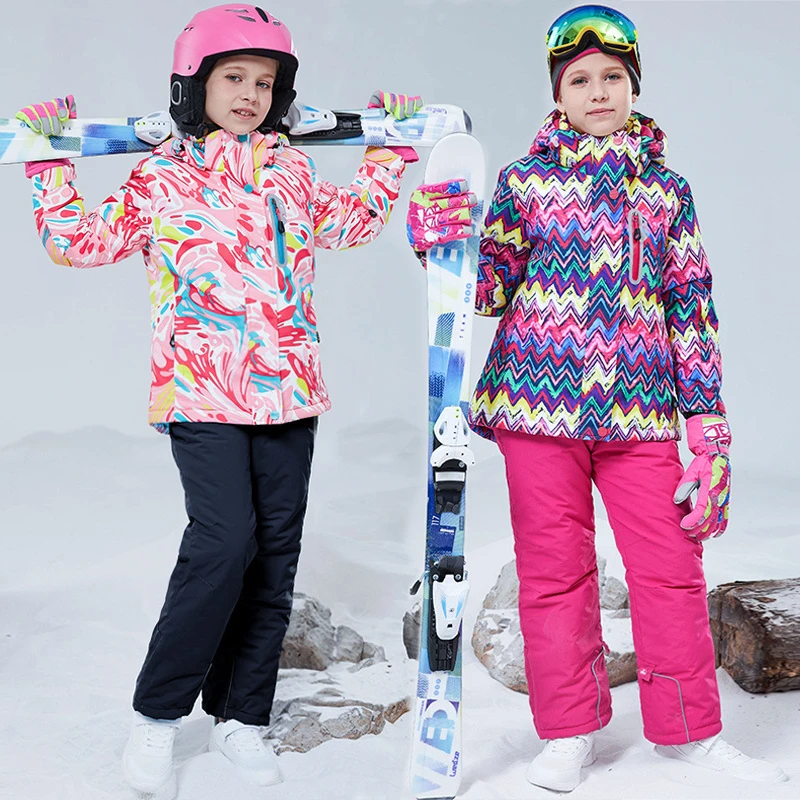 de nieve cálidos capucha para y niñas, juegos de esquí para adolescentes, chándal, ropa a prueba de viento para invierno|set de ropa| -