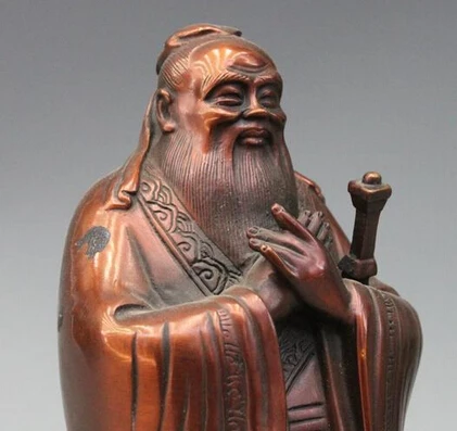  502 + Китайская известная история Бронзовый мыслитель и просветитель Confucius Kong Zi